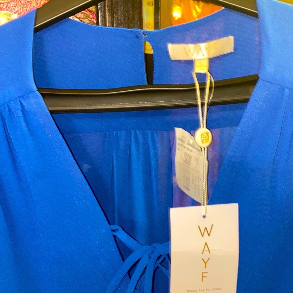 💎WAYF Blue Sheer Long Sleeve Romper. 💎Size Large NWT💎 - Picture 5 of 8